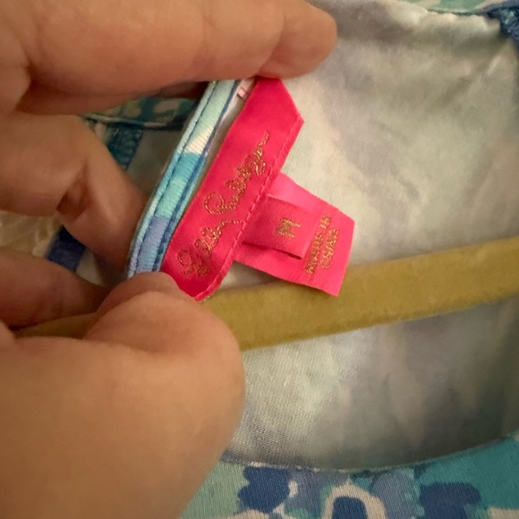 Lilly Pulitzer Pink-Tag Floral Blue & Aqua Halter Romper - Picture 5 of 5